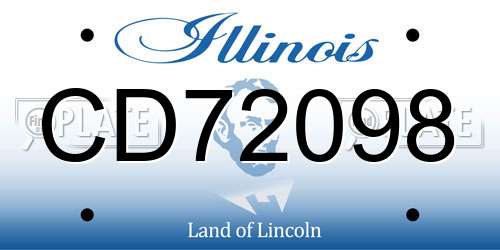 CD72098 Illinois License Plate