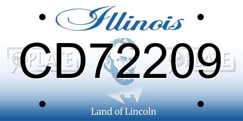 CD72209 Illinois License Plate