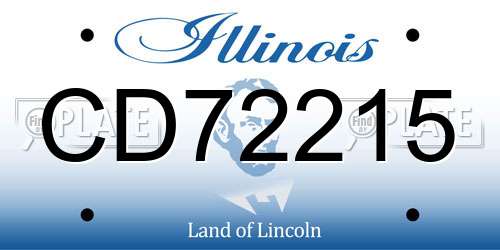 CD72215 Illinois License Plate