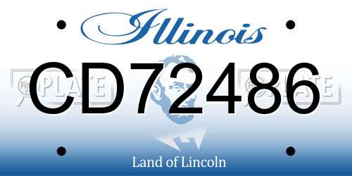 CD72486 Illinois License Plate