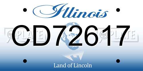 CD72617 Illinois License Plate