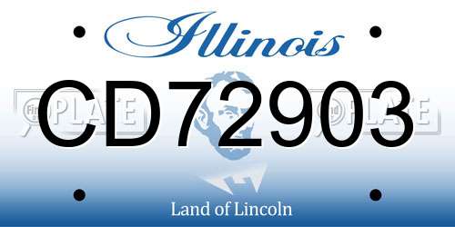 CD72903 Illinois License Plate
