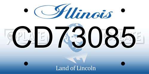 CD73085 Illinois License Plate