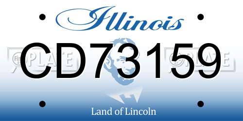 CD73159 Illinois License Plate