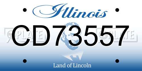CD73557 Illinois License Plate