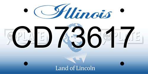 CD73617 Illinois License Plate