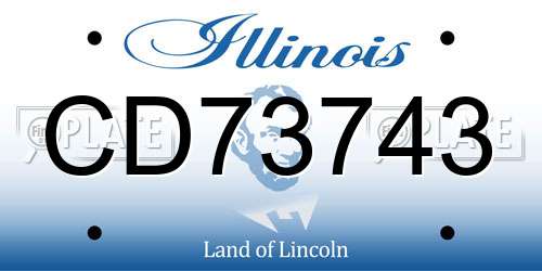 CD73743 Illinois License Plate