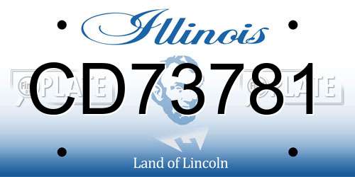 CD73781 Illinois License Plate