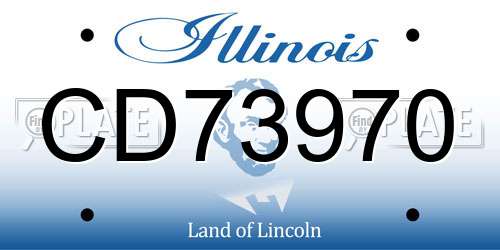 CD73970 Illinois License Plate