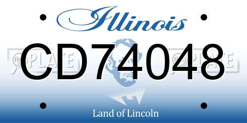 CD74048 Illinois License Plate
