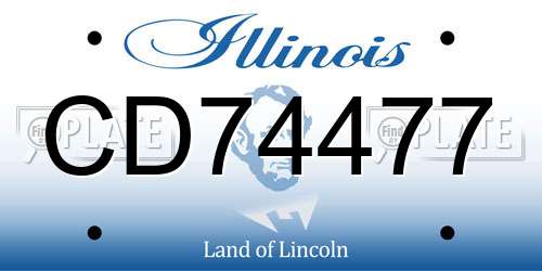 CD74477 Illinois License Plate