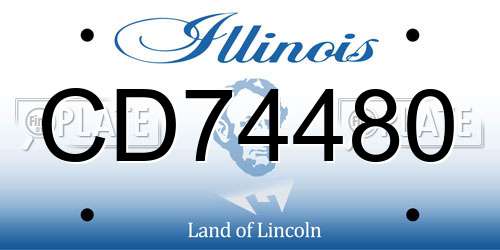 CD74480 Illinois License Plate
