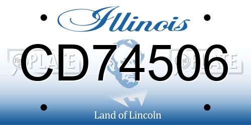 CD74506 Illinois License Plate