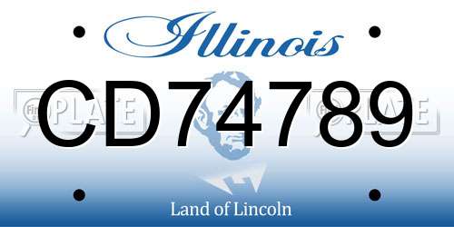 CD74789 Illinois License Plate