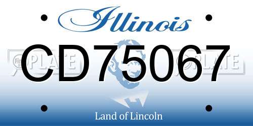 CD75067 Illinois License Plate