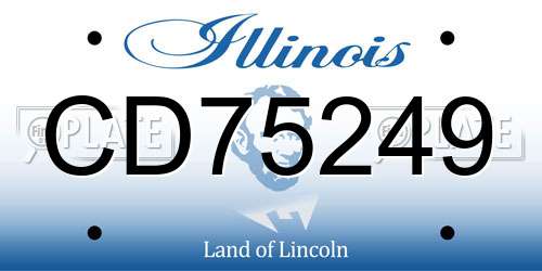 CD75249 Illinois License Plate