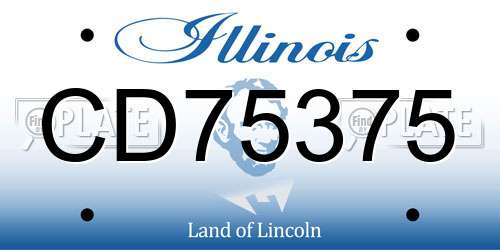 CD75375 Illinois License Plate