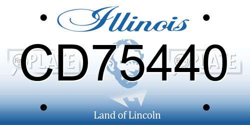 CD75440 Illinois License Plate