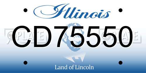 CD75550 Illinois License Plate
