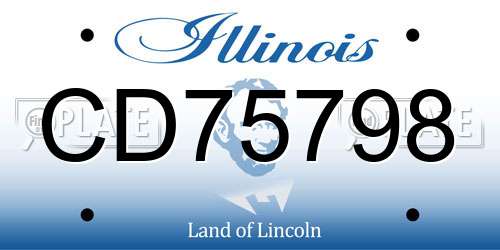 CD75798 Illinois License Plate