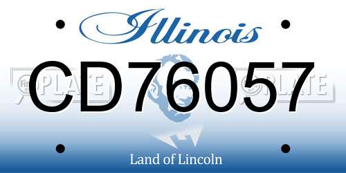CD76057 Illinois License Plate