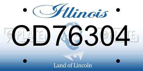 CD76304 Illinois License Plate