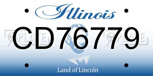 CD76779 Illinois License Plate