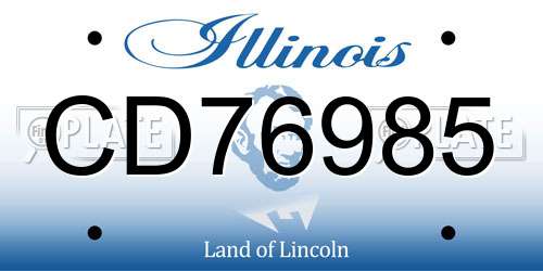 CD76985 Illinois License Plate