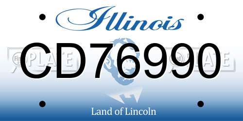 CD76990 Illinois License Plate