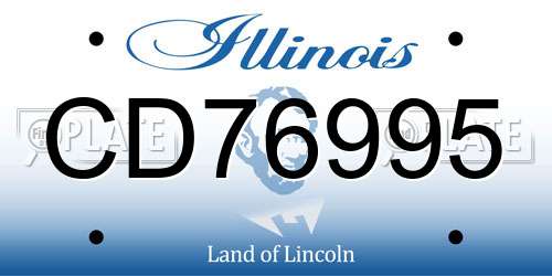 CD76995 Illinois License Plate