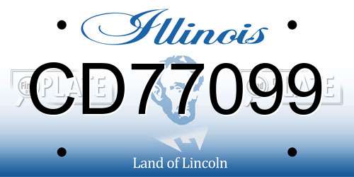 CD77099 Illinois License Plate