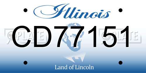 CD77151 Illinois License Plate