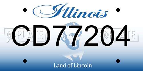 CD77204 Illinois License Plate