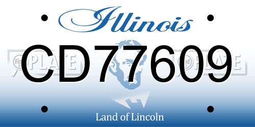 CD77609 Illinois License Plate
