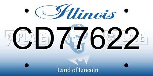 CD77622 Illinois License Plate