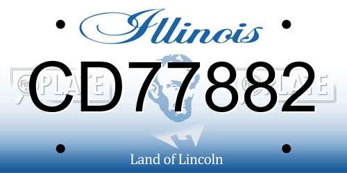 CD77882 Illinois License Plate