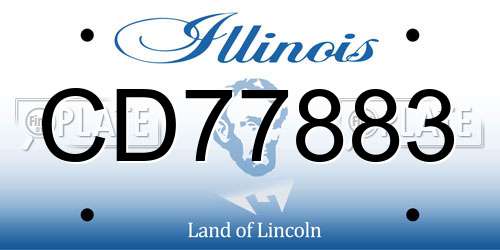 CD77883 Illinois License Plate