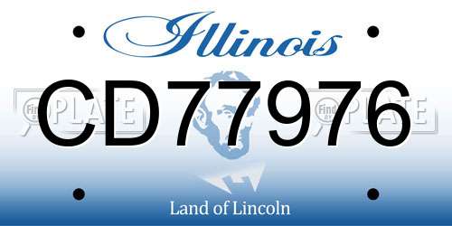 CD77976 Illinois License Plate