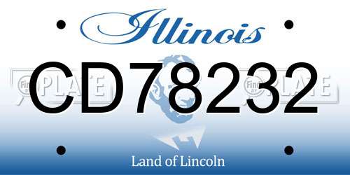 CD78232 Illinois License Plate