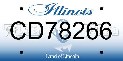 CD78266 Illinois License Plate