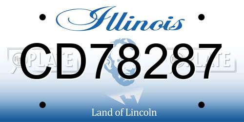 CD78287 Illinois License Plate