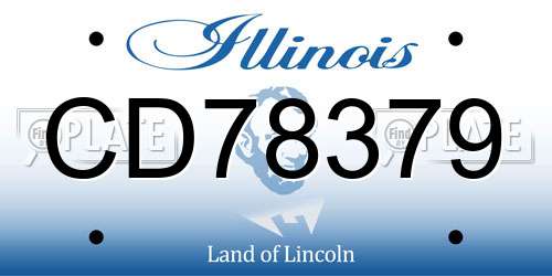 CD78379 Illinois License Plate