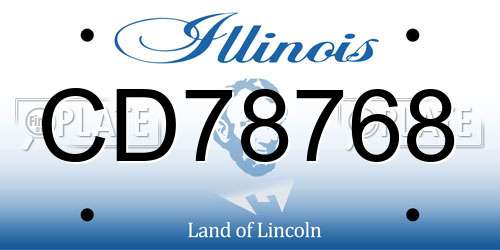 CD78768 Illinois License Plate