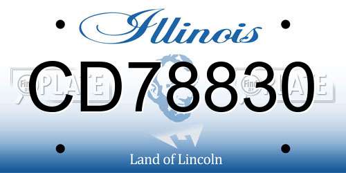 CD78830 Illinois License Plate