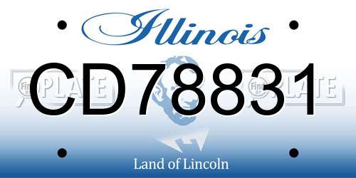 CD78831 Illinois License Plate