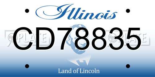 CD78835 Illinois License Plate
