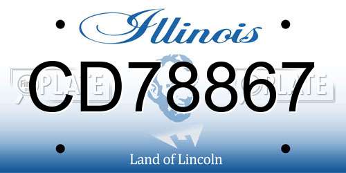 CD78867 Illinois License Plate