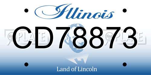 CD78873 Illinois License Plate