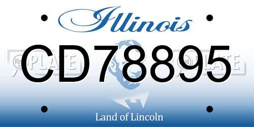 CD78895 Illinois License Plate