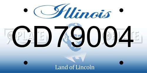 CD79004 Illinois License Plate